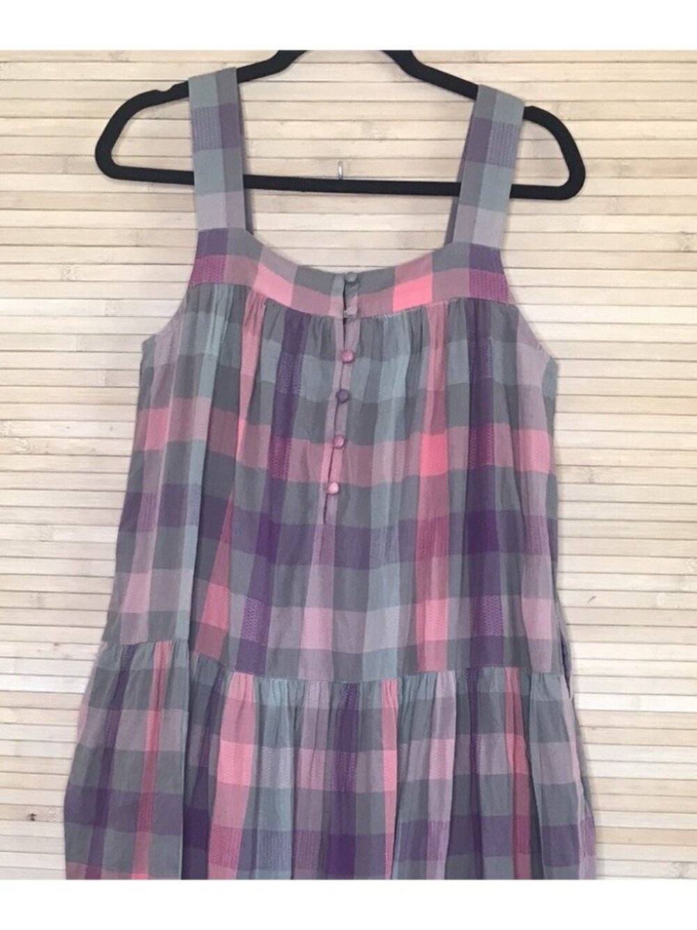 Faherty Marina Dress Desert Plaid tiered maxi sz XS - Picture 2 of 7